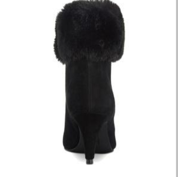 Alfani Womens Hansonn Suede Faux Fur Trim Booties Color Black Size 7 - Picture 6 of 9
